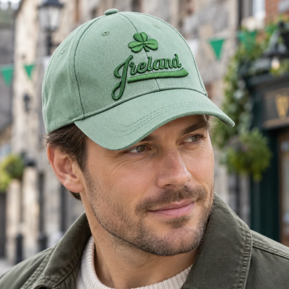 Irish Shamrock Embroidered Baseball Cap | Lily's Pad Studio