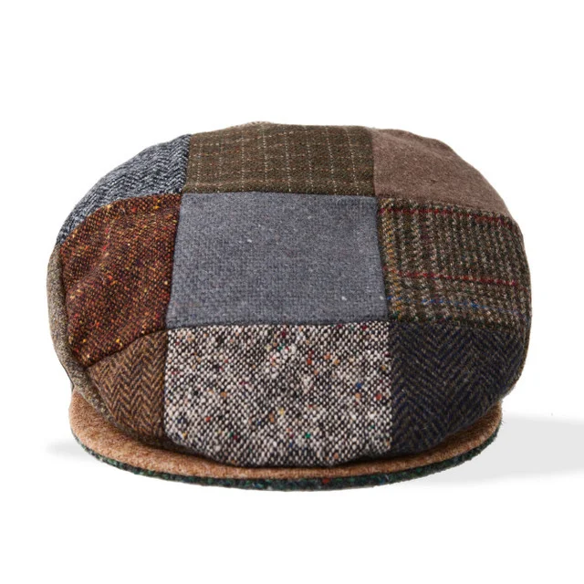 Irish Vintage Patchwork Fisherman’s Cap – Handmade Boyne Valley Knitwear - Image 2 | Lily's Pad Studio