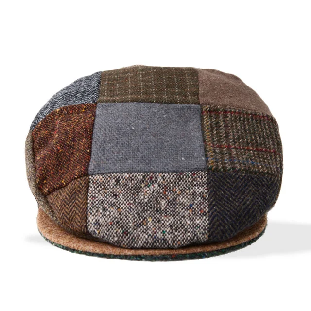 Irish Vintage Style Patchwork Fishermans Cap by Boyne Valley Knitwear - Image 3 | Lily's Pad Studio