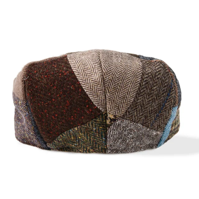 Irish Vintage Style Patchwork Fishermans Cap by Boyne Valley Knitwear - Image 4 | Lily's Pad Studio