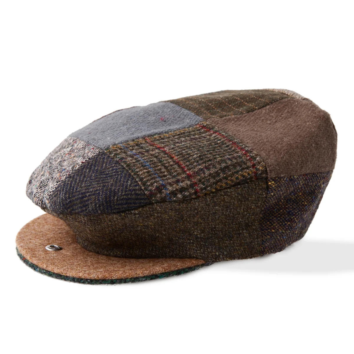 Irish Vintage Style Patchwork Fishermans Cap by Boyne Valley Knitwear - Image 5 | Lily's Pad Studio