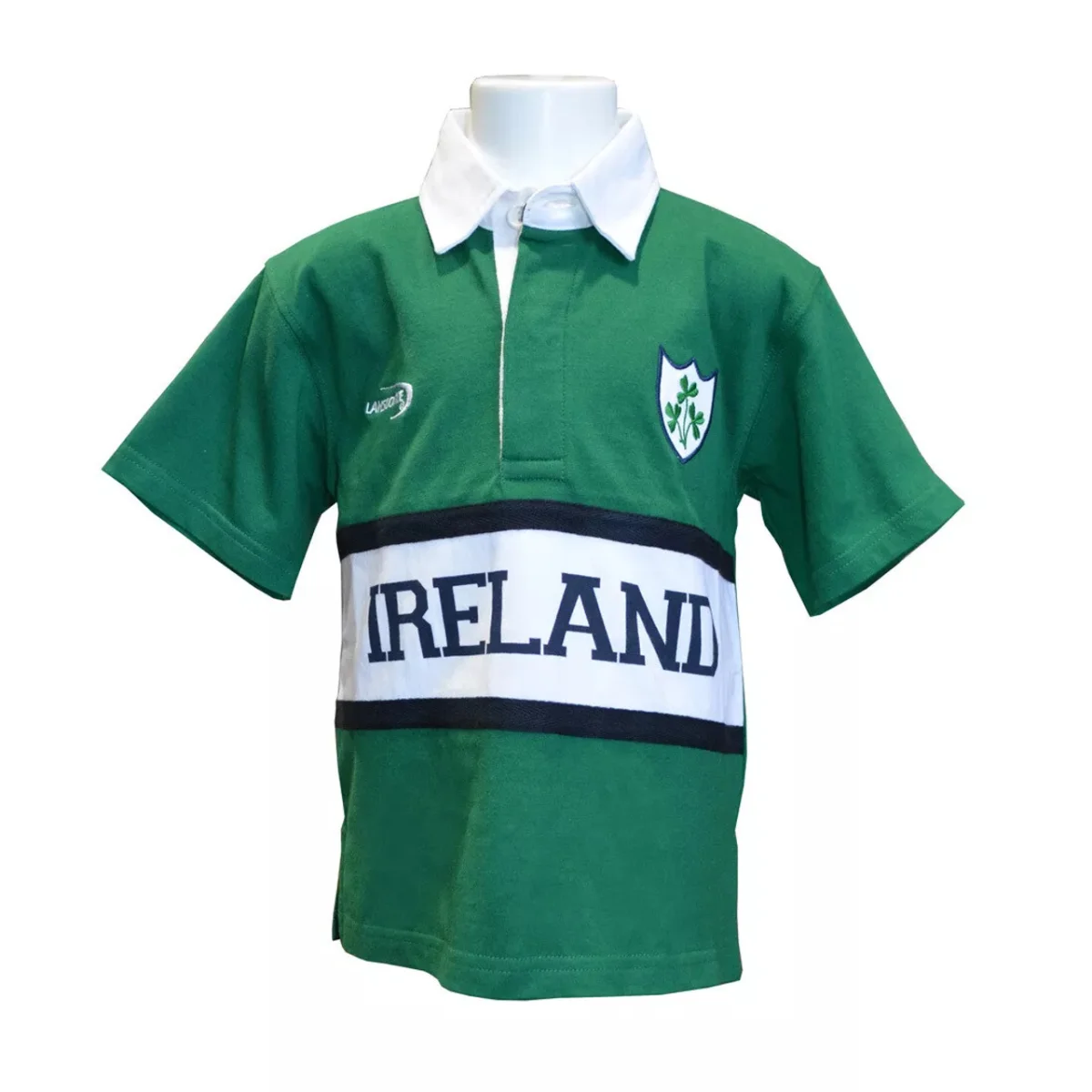 Kids Ireland Green Panel Rugby Shirt - Lansdowne | Lily's Pad Studio