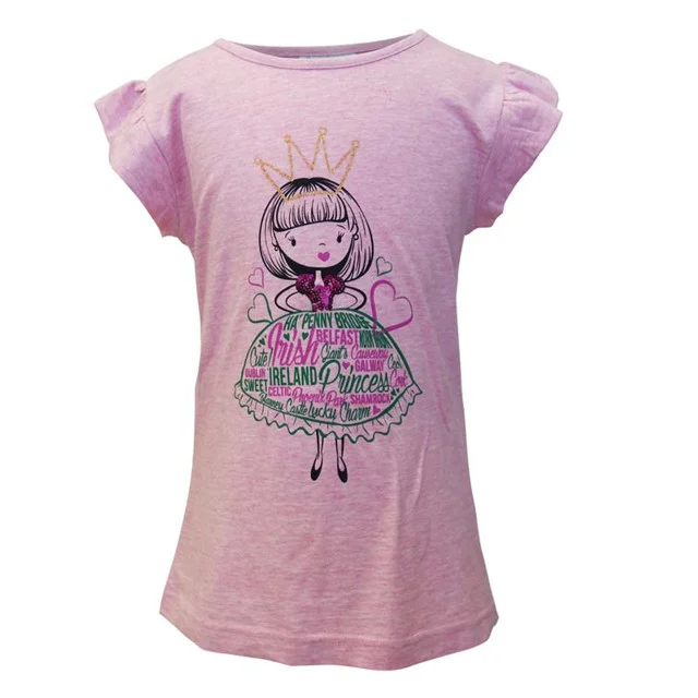 Kids Pink Frill Irish Princess T-Shirt | Lily's Pad Studio