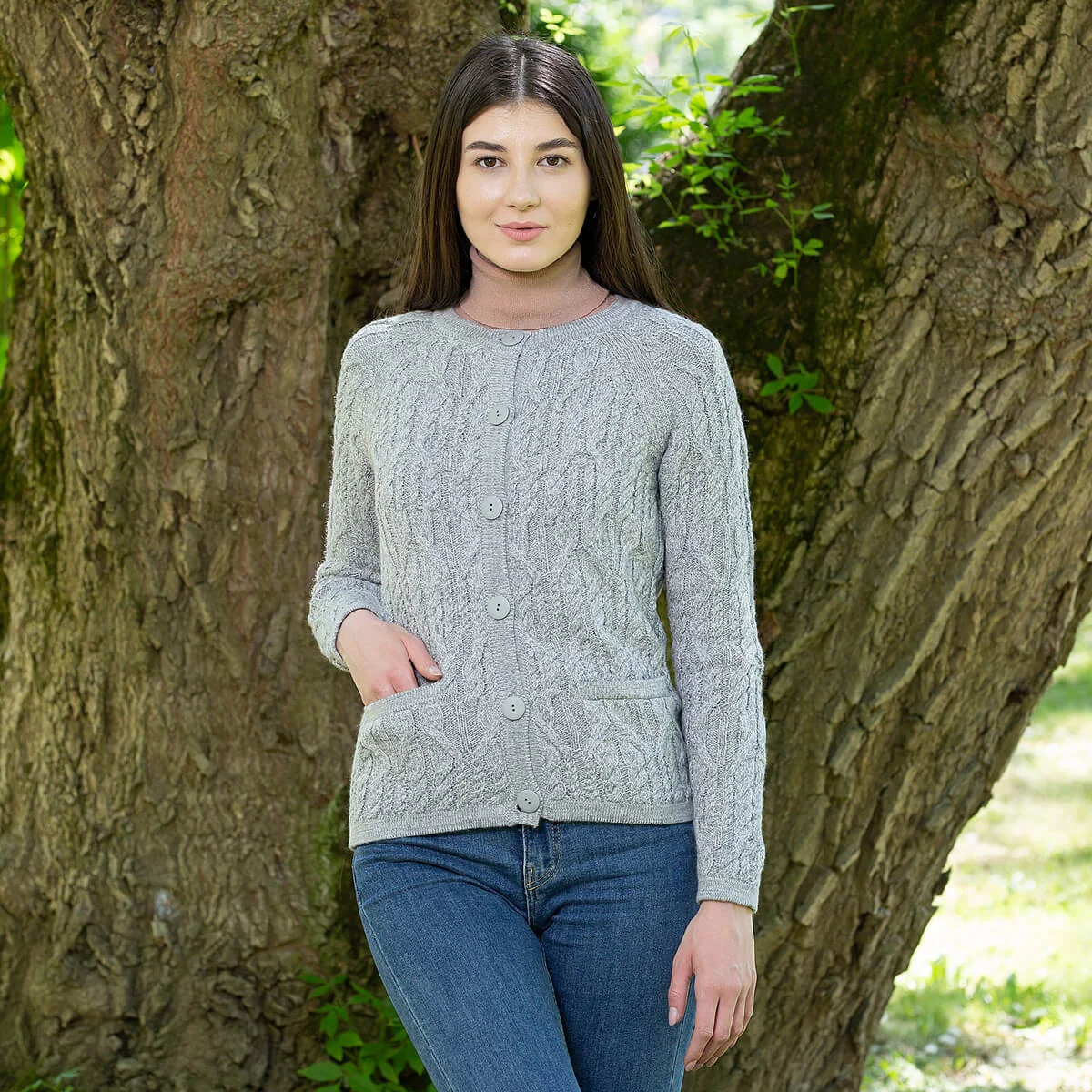 Ladies Button Cardigan - Image 2 | Lily's Pad Studio