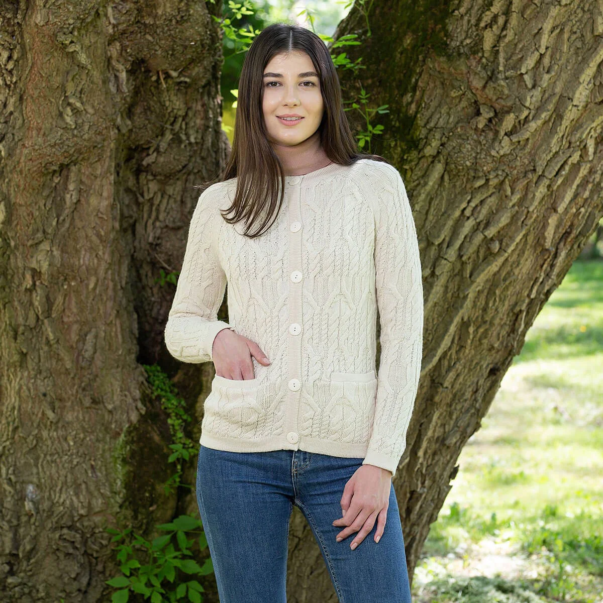 Ladies Button Cardigan - Image 3 | Lily's Pad Studio