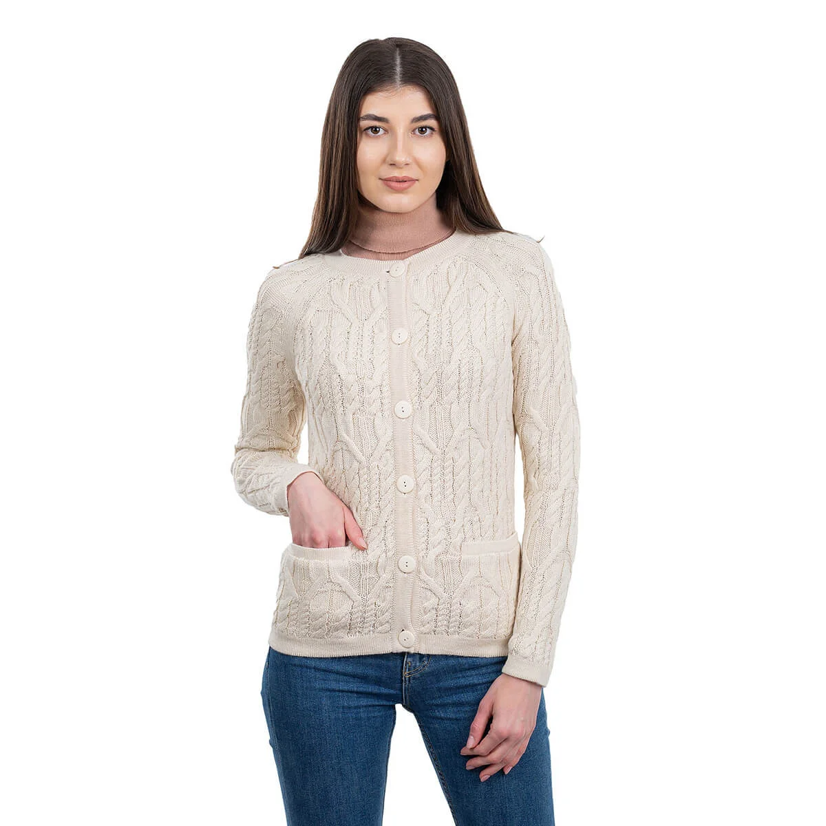 Ladies Button Cardigan - Image 7 | Lily's Pad Studio