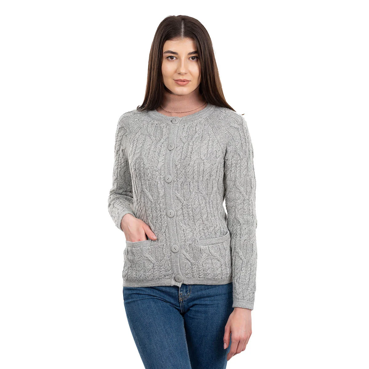Ladies Button Cardigan - Image 8 | Lily's Pad Studio