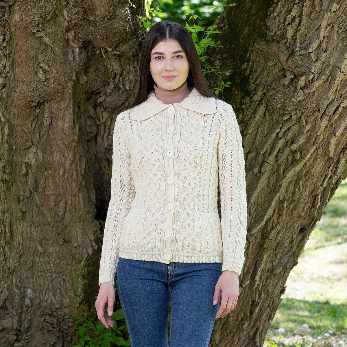 Ladies Buttoned Cardigan - Image 1 | Lily's Pad Studio