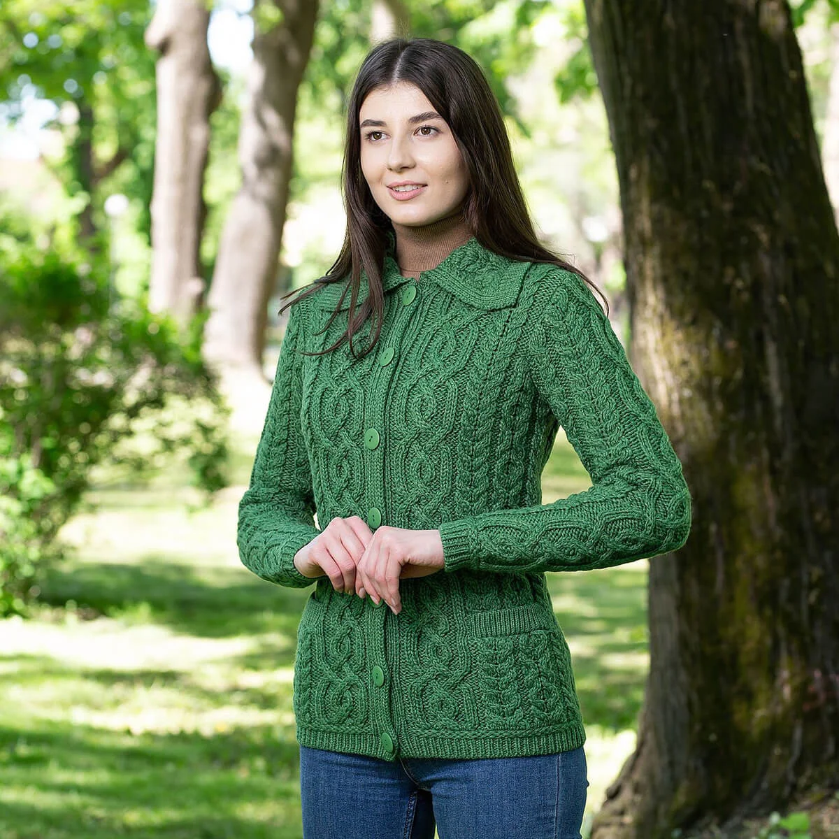 Ladies Buttoned Cardigan - Image 3 | Lily's Pad Studio
