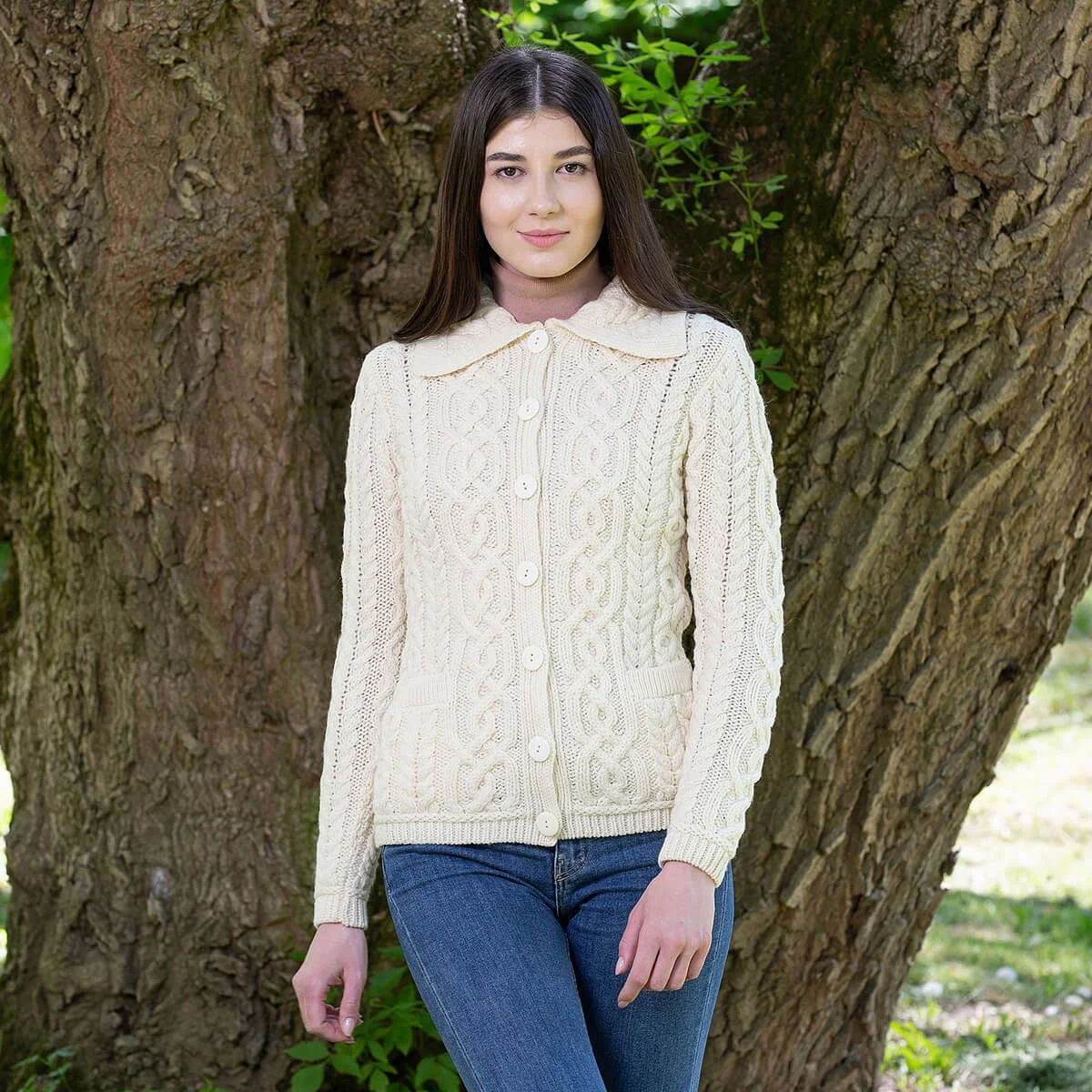 Ladies Buttoned Cardigan - Image 4 | Lily's Pad Studio