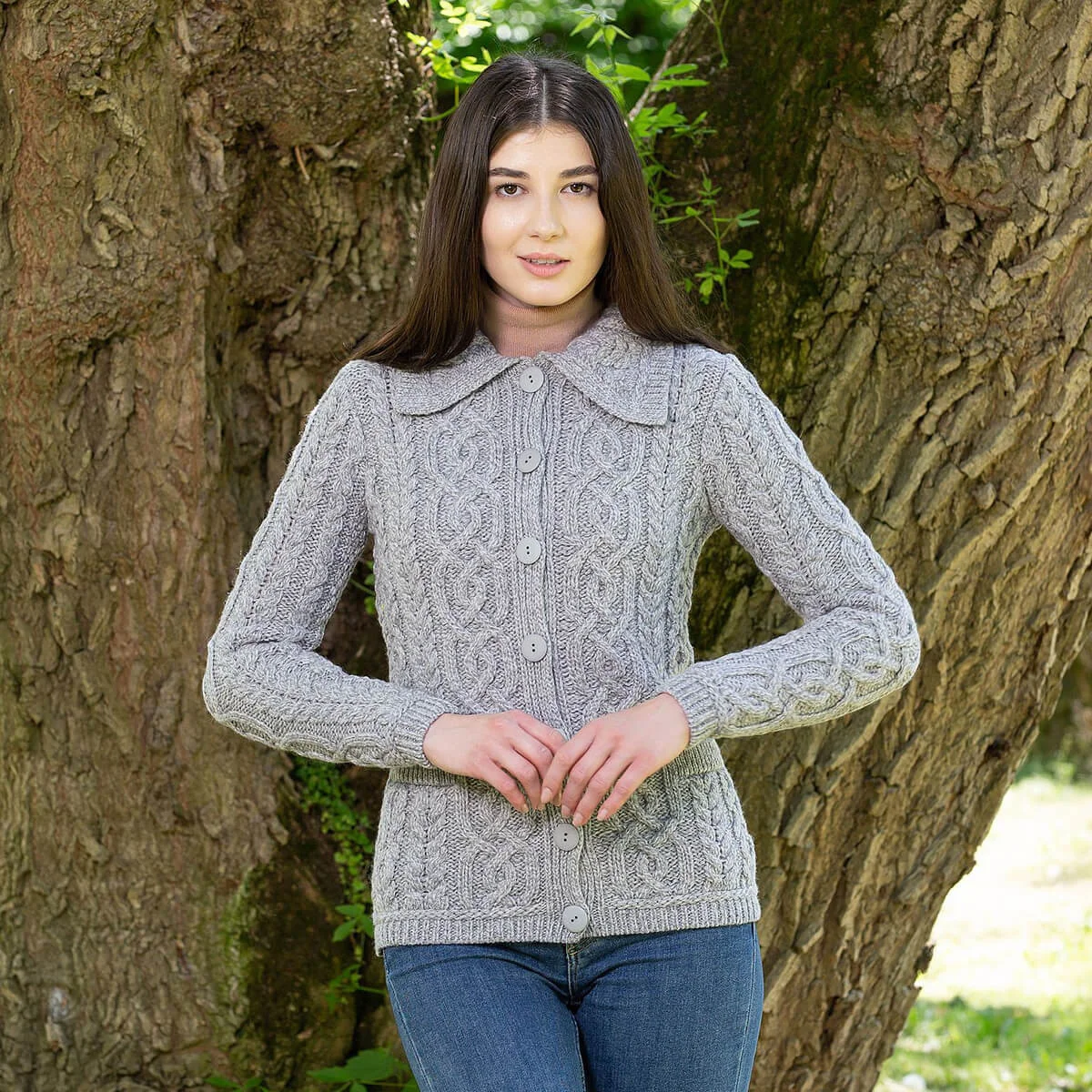 Ladies Buttoned Cardigan - Image 5 | Lily's Pad Studio