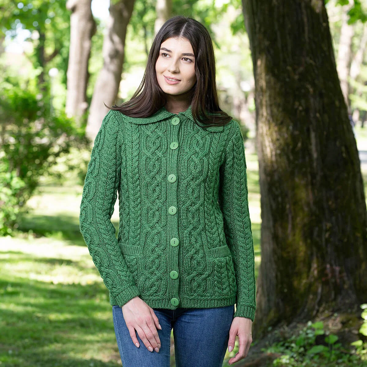 Ladies Buttoned Cardigan - Image 6 | Lily's Pad Studio