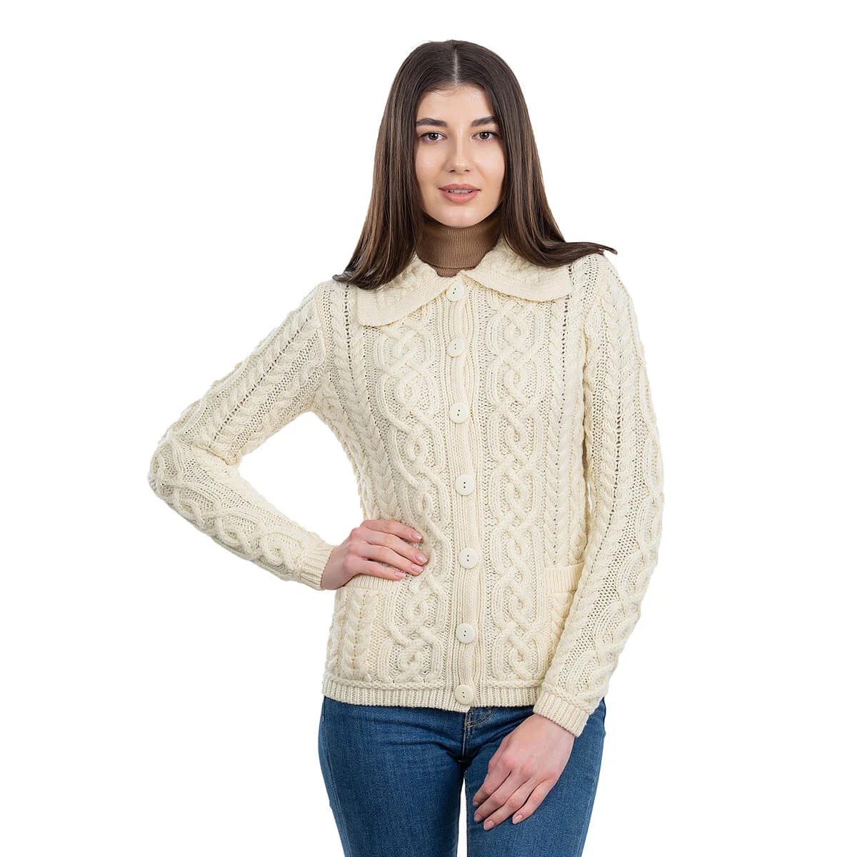 Ladies Buttoned Cardigan - Image 7 | Lily's Pad Studio
