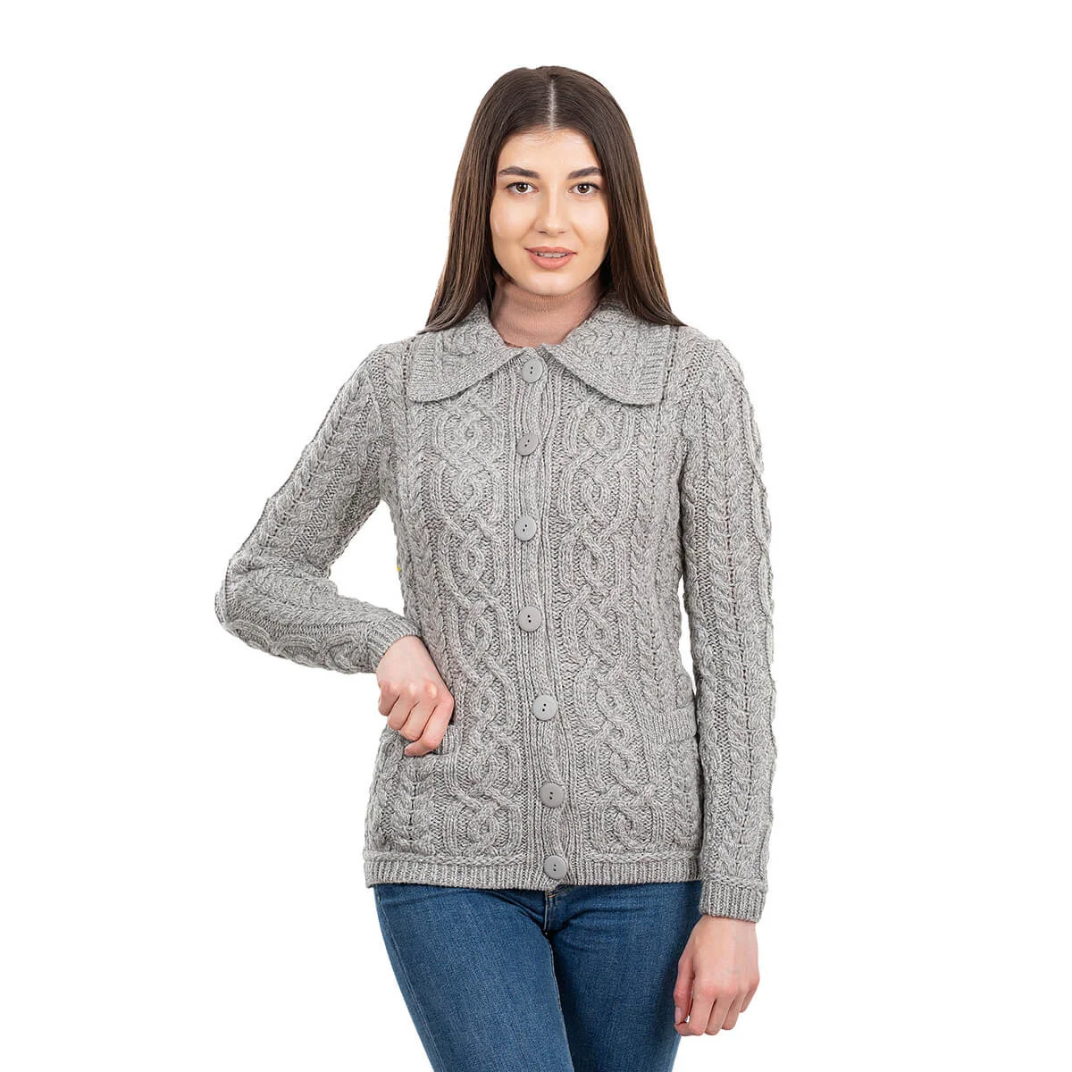Ladies Buttoned Cardigan - Image 8 | Lily's Pad Studio