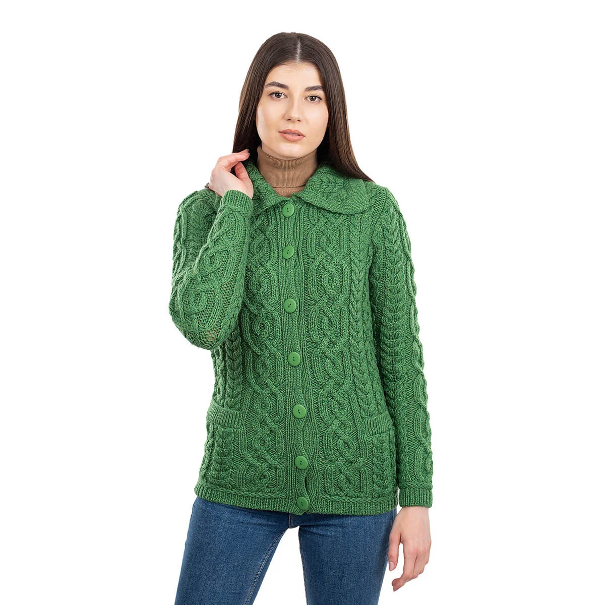 Ladies Buttoned Cardigan - Image 9 | Lily's Pad Studio