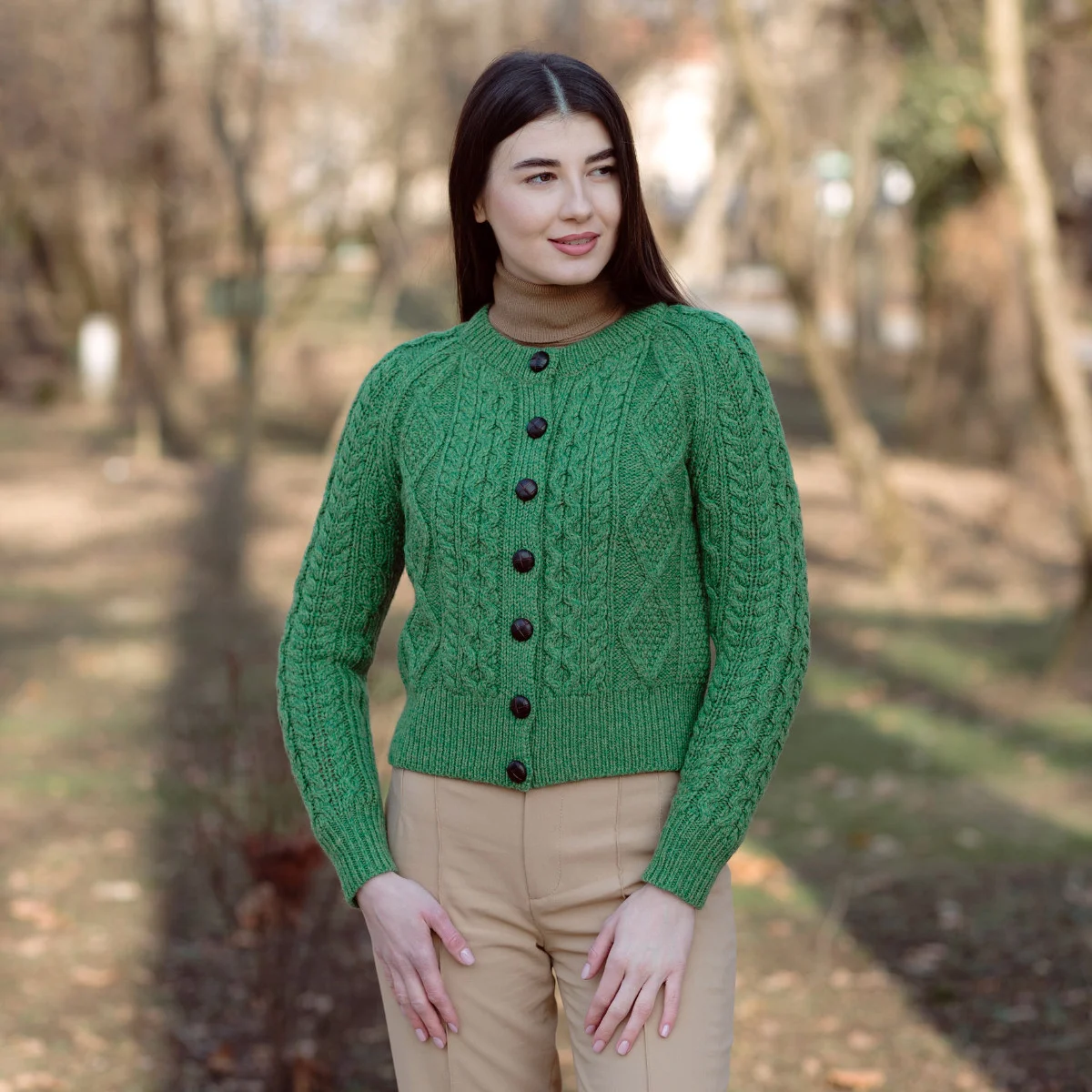 Ladies Cable Cardigan - Image 5 | Lily's Pad Studio