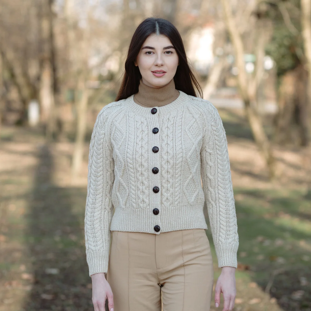 Ladies Cable Cardigan - Image 6 | Lily's Pad Studio