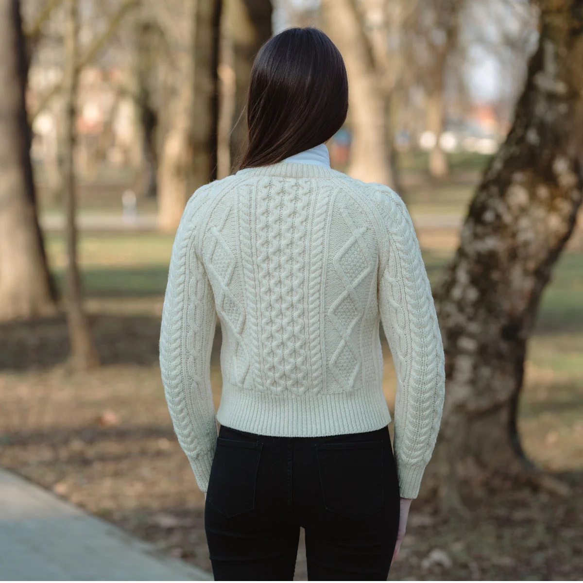 Ladies Cable Cardigan - Image 7 | Lily's Pad Studio