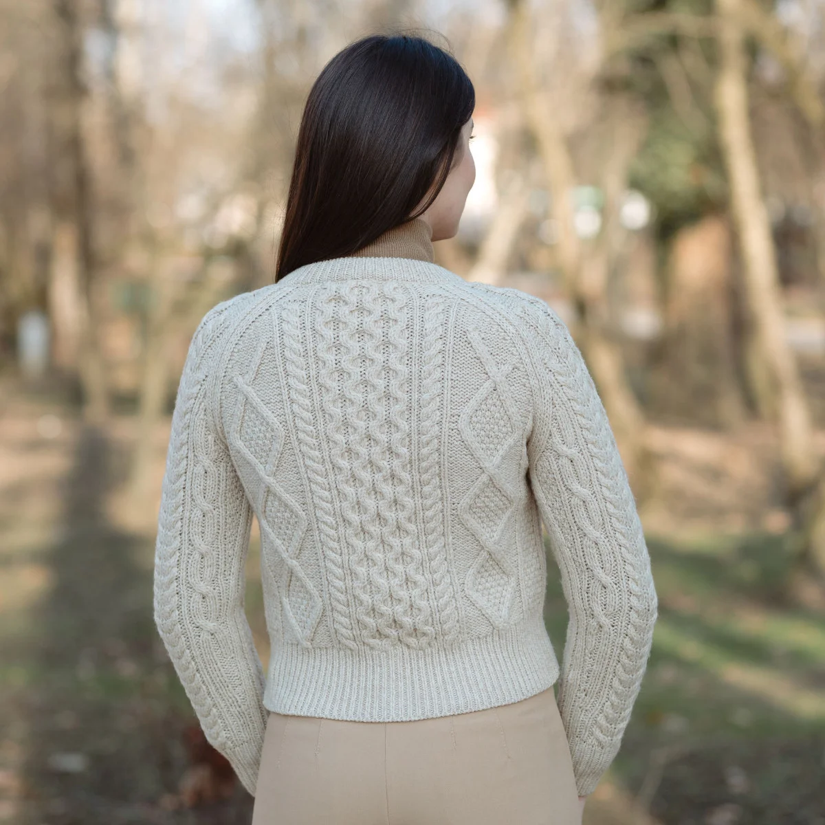 Ladies Cable Cardigan - Image 9 | Lily's Pad Studio