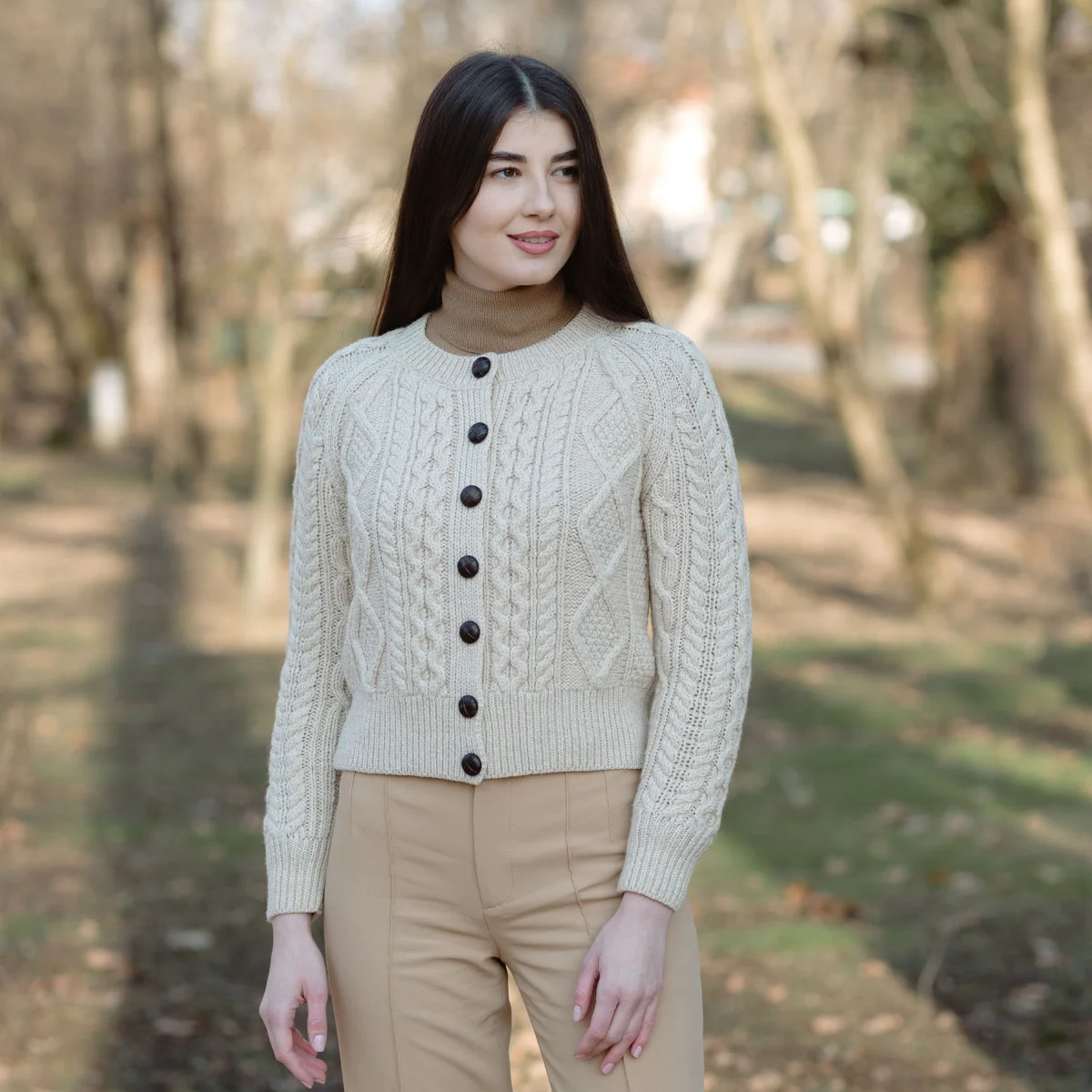Ladies Cable Cardigan - Image 11 | Lily's Pad Studio