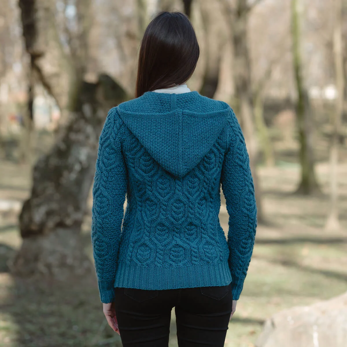 Ladies Double Collar Zipped Cardigan - Image 10 | Lily's Pad Studio