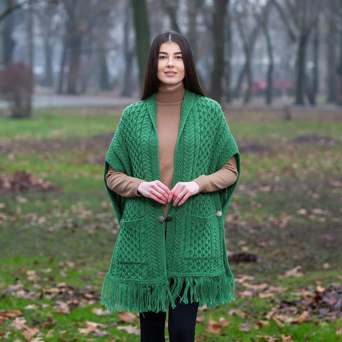 Ladies Irish Merino Pocket Shawl - Image 19 | Lily's Pad Studio