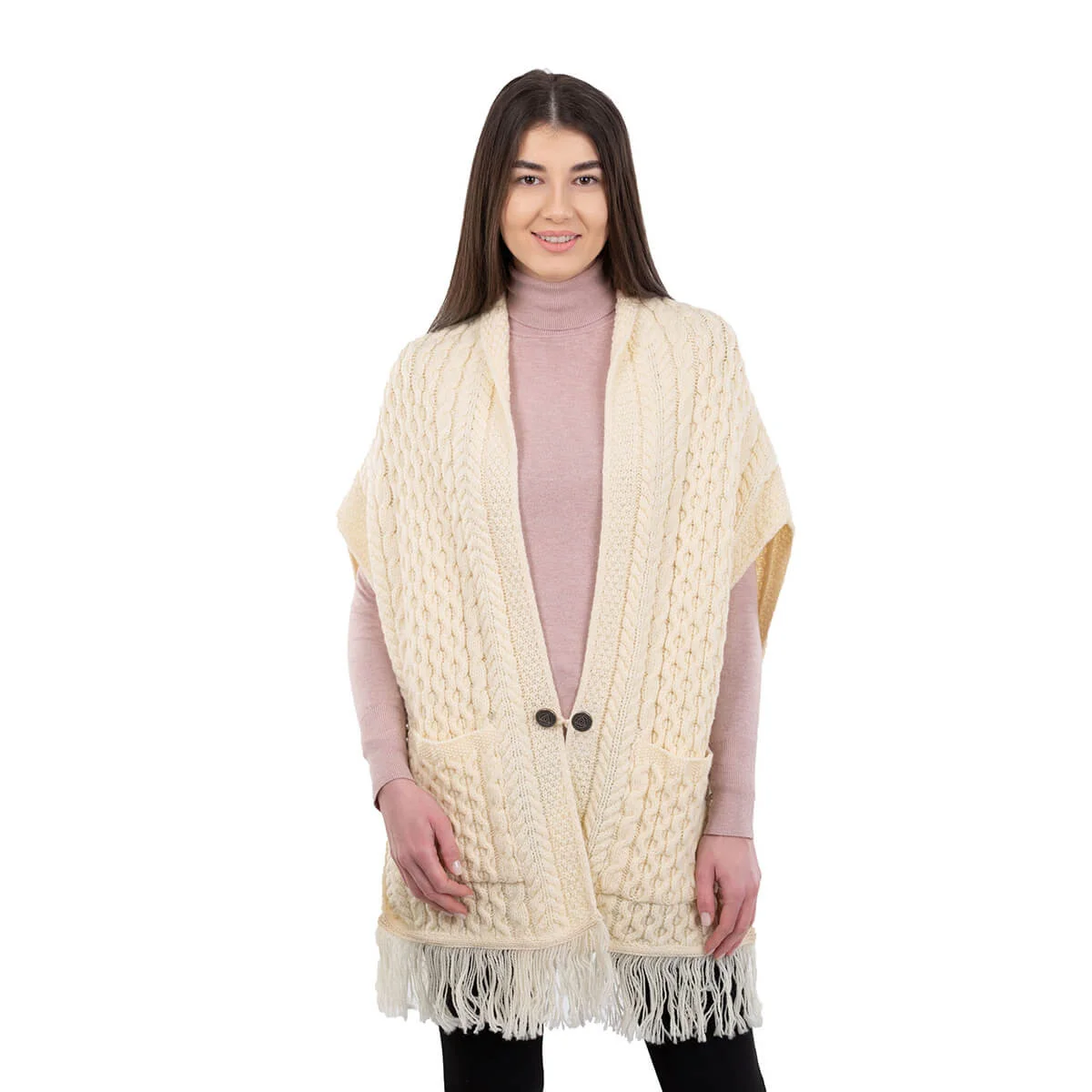 Ladies Irish Merino Pocket Shawl - Image 21 | Lily's Pad Studio