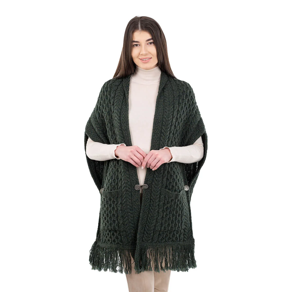 Ladies Irish Merino Pocket Shawl - Image 22 | Lily's Pad Studio