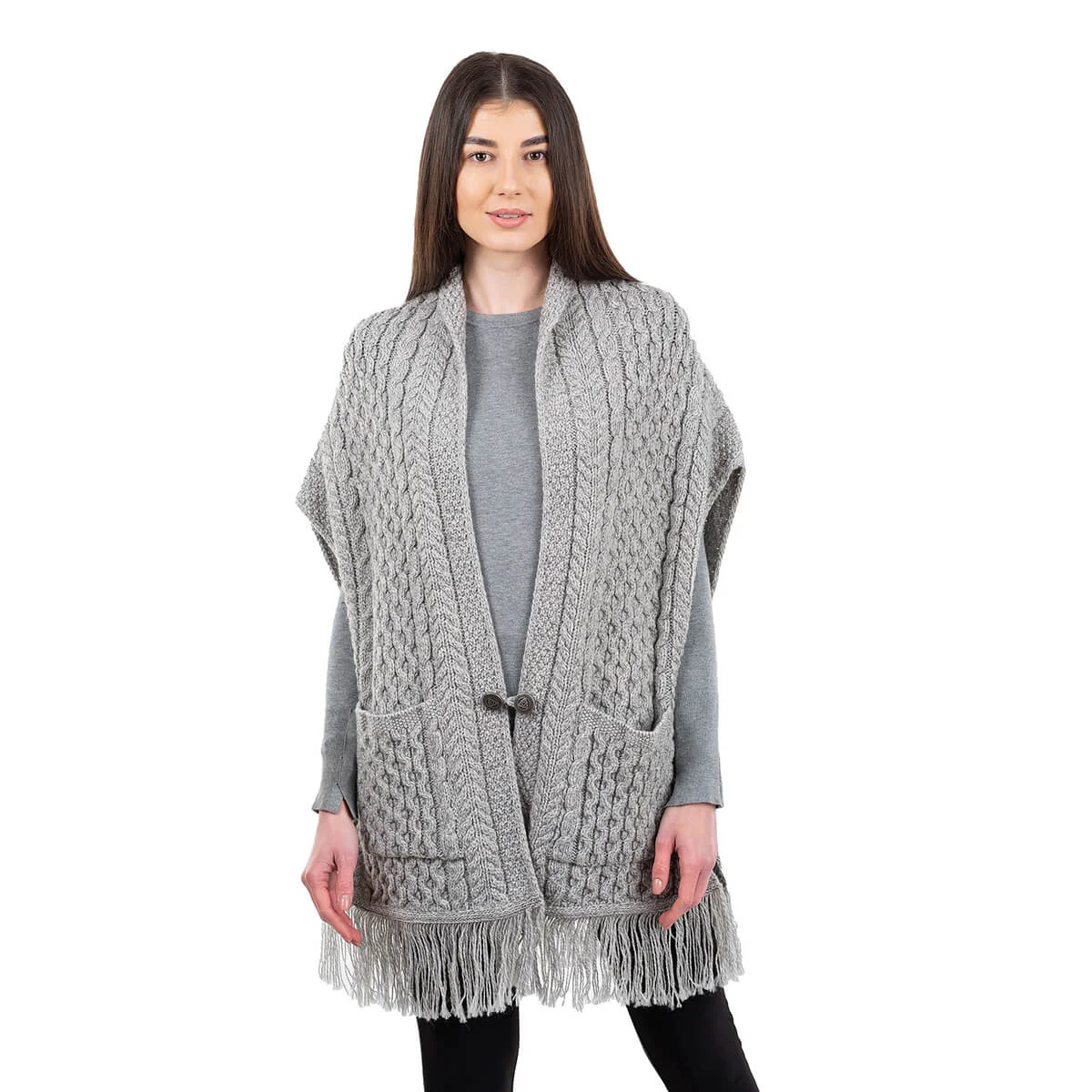 Ladies Irish Merino Pocket Shawl - Image 23 | Lily's Pad Studio