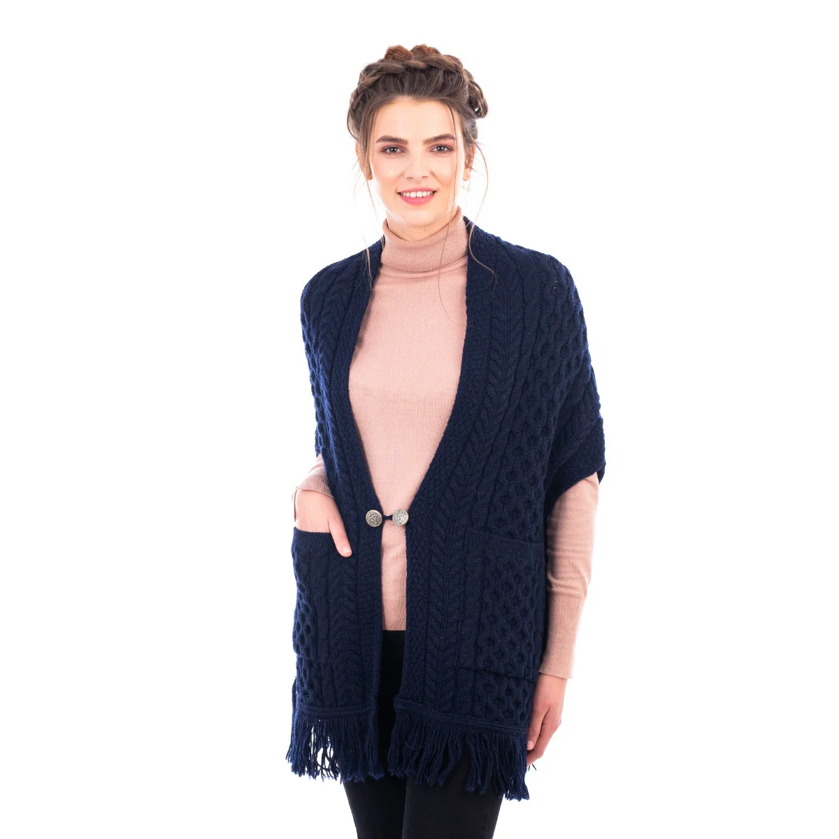 Ladies Irish Merino Pocket Shawl - Image 24 | Lily's Pad Studio