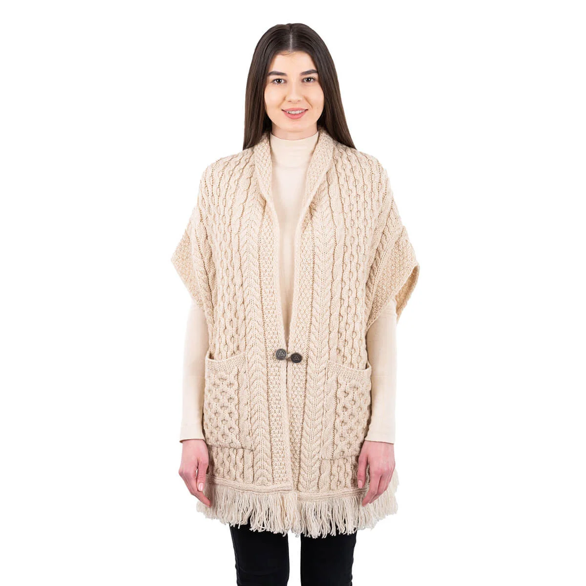 Ladies Irish Merino Pocket Shawl - Image 26 | Lily's Pad Studio