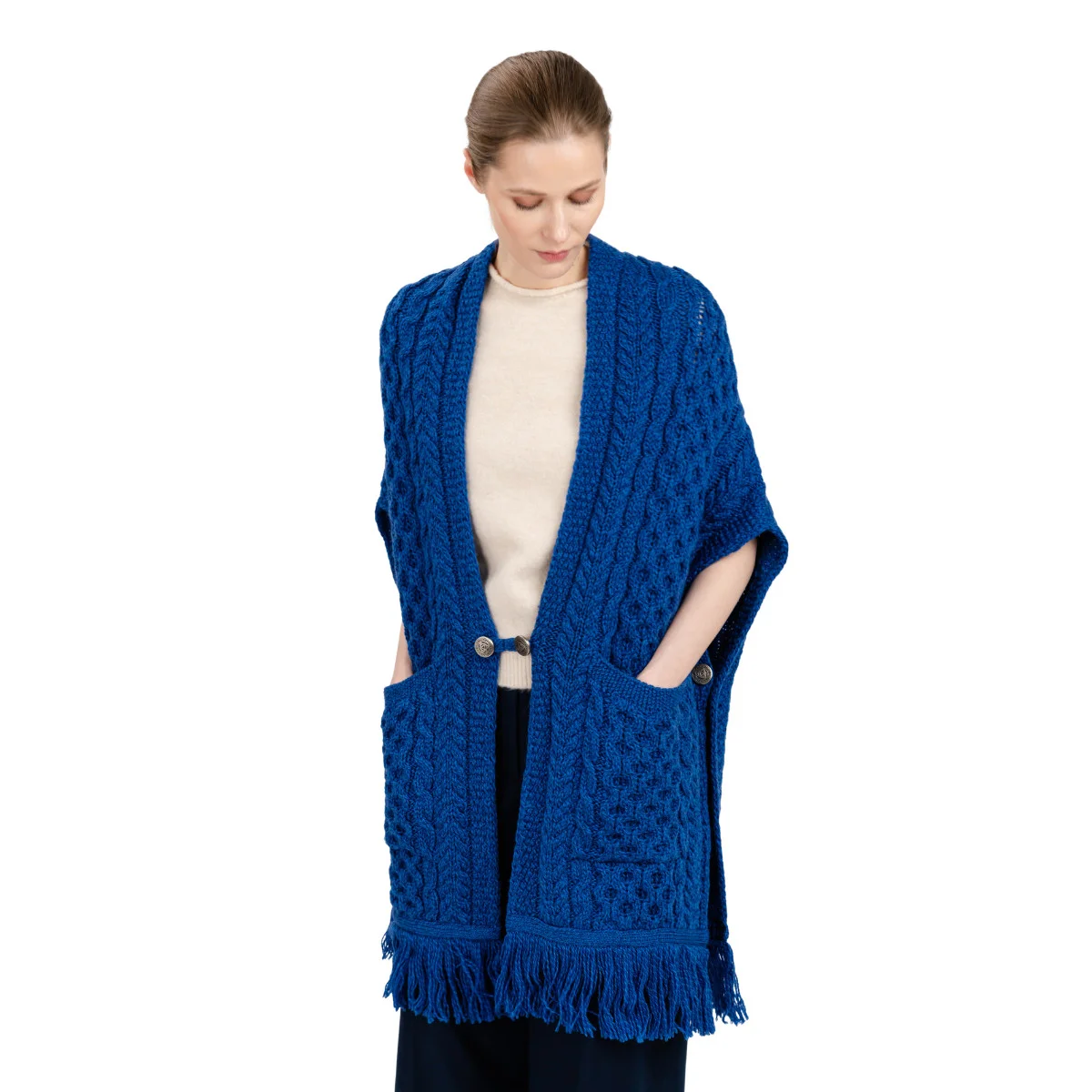 Ladies Irish Merino Pocket Shawl - Image 27 | Lily's Pad Studio