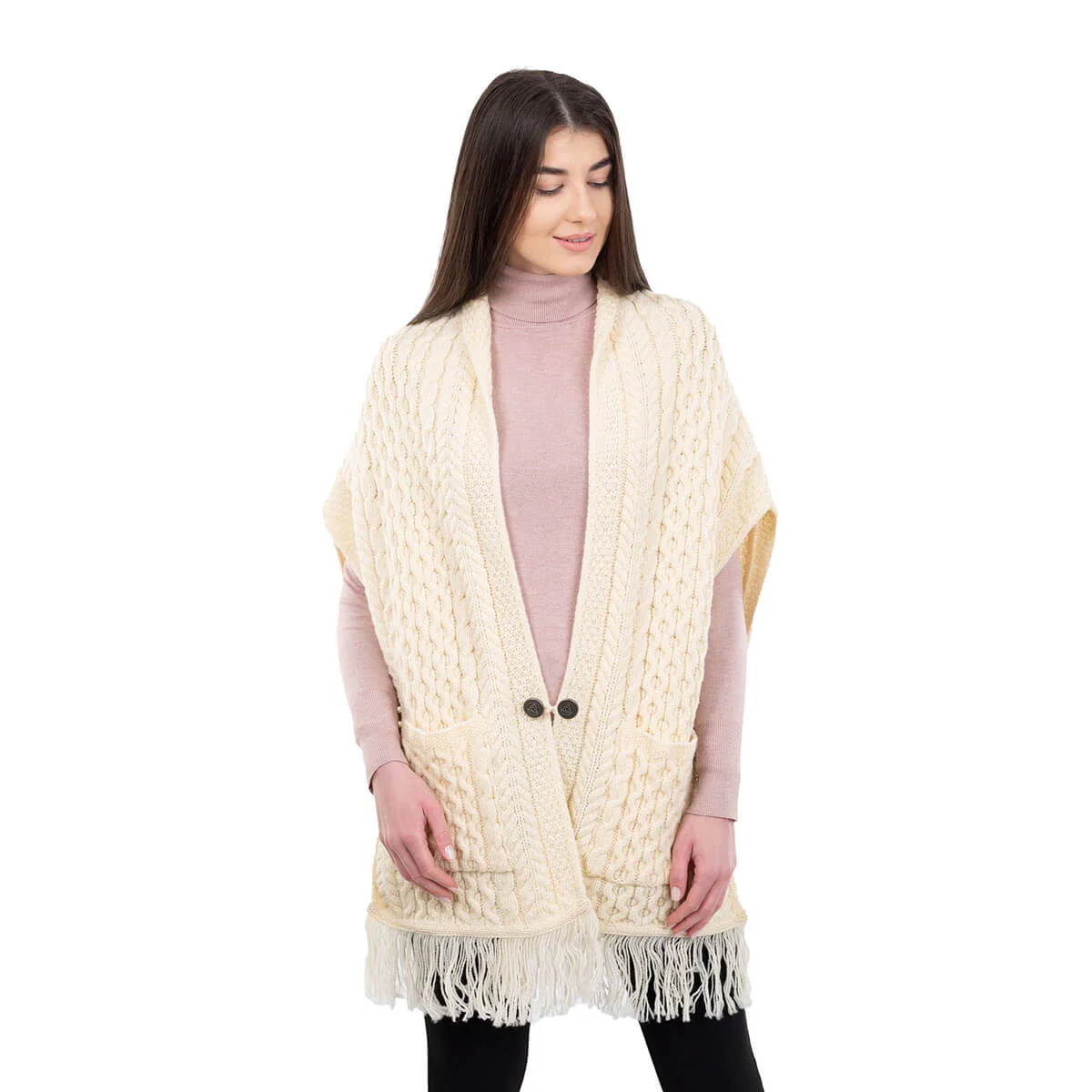 Ladies Irish Merino Pocket Shawl - Image 28 | Lily's Pad Studio