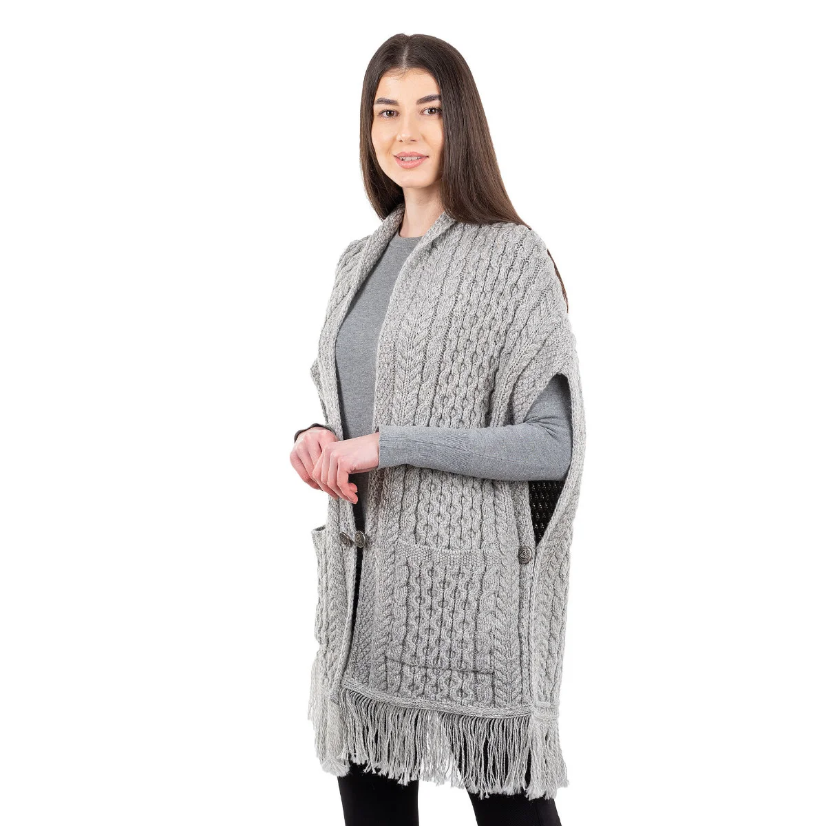 Ladies Irish Merino Pocket Shawl - Image 30 | Lily's Pad Studio
