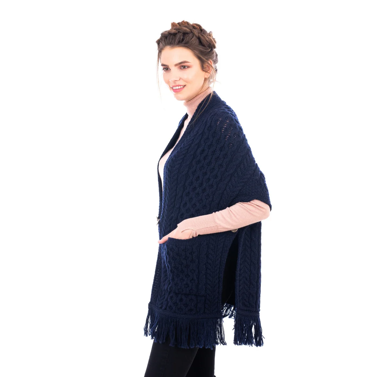 Ladies Irish Merino Pocket Shawl - Image 31 | Lily's Pad Studio