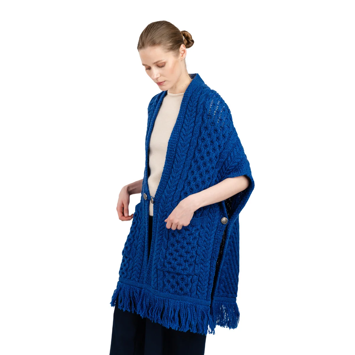 Ladies Irish Merino Pocket Shawl - Image 34 | Lily's Pad Studio