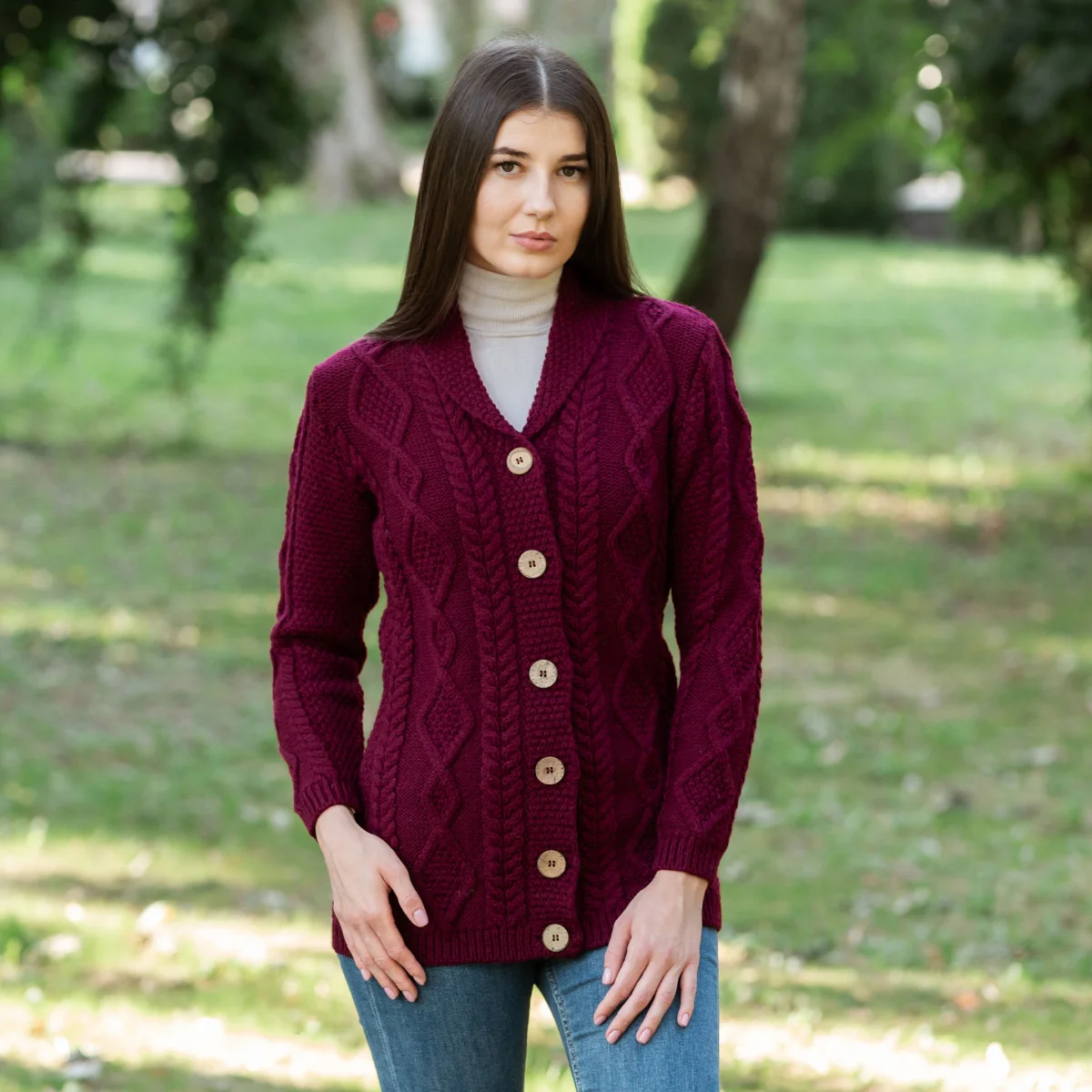 Ladies Shawl Collar Cardigan – Cozy Knit Sweater for Fall & Winter Wardrobe - Image 7 | Lily's Pad Studio