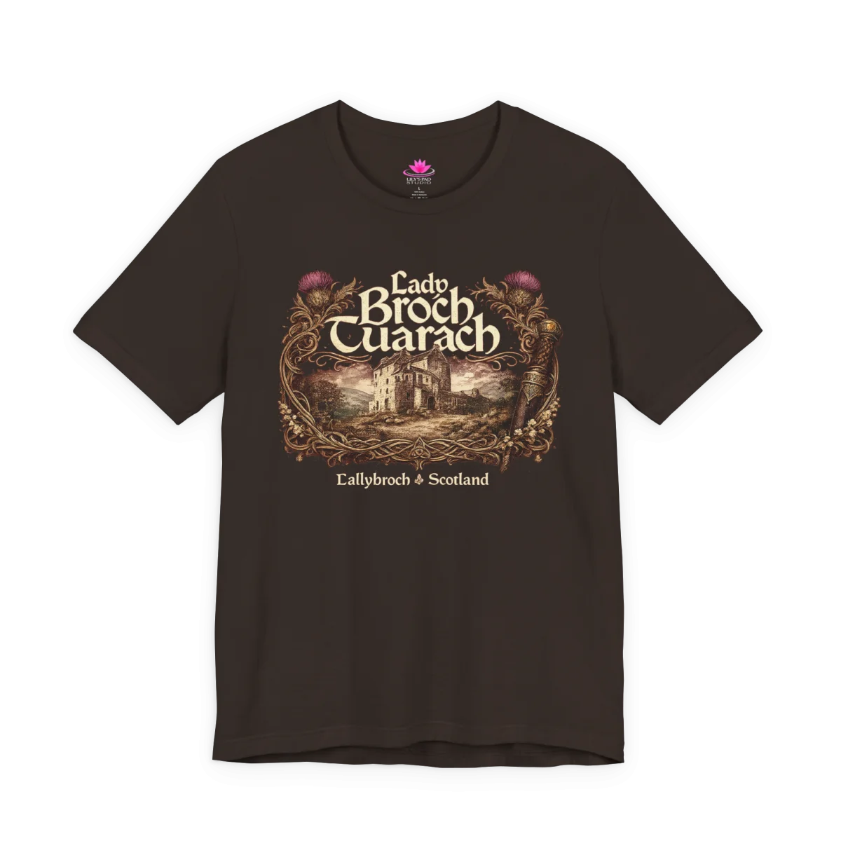 Lady Broch Tuarach Scotland T-Shirt – Outlander Inspired Scottish Shirt - Image 5 | Lily's Pad Studio