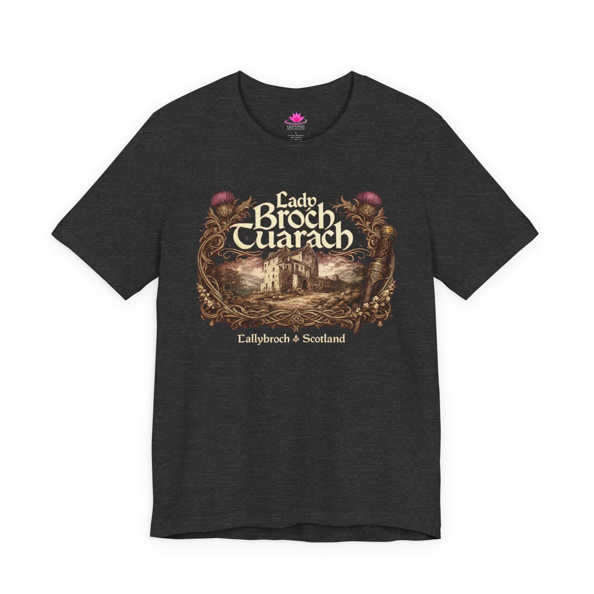 Lady Broch Tuarach Scotland T-Shirt – Outlander Inspired Scottish Shirt - Image 6 | Lily's Pad Studio