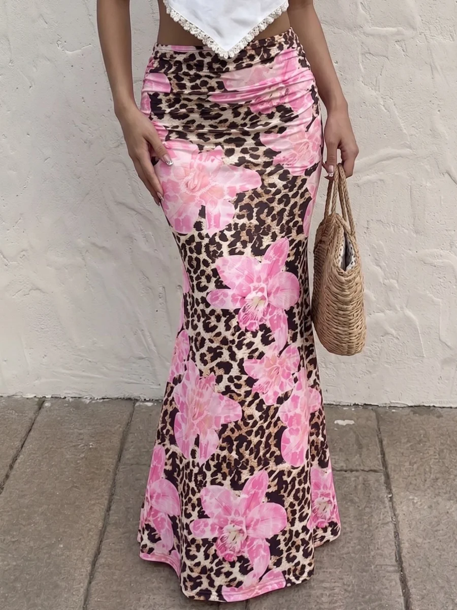 Leopard Print Bodycon Maxi Skirt - Image 5 | Lily's Pad Studio