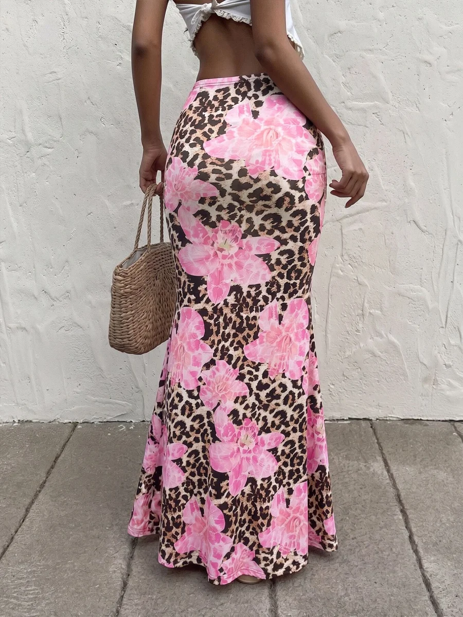 Leopard Print Bodycon Maxi Skirt - Image 6 | Lily's Pad Studio
