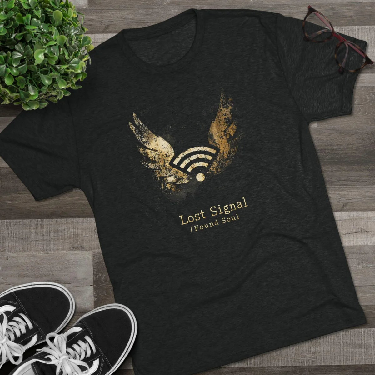 Lost Signal Found Soul T-Shirt – Meaningful Inspirational Graphic Tee - Image 3 | Lily's Pad Studio