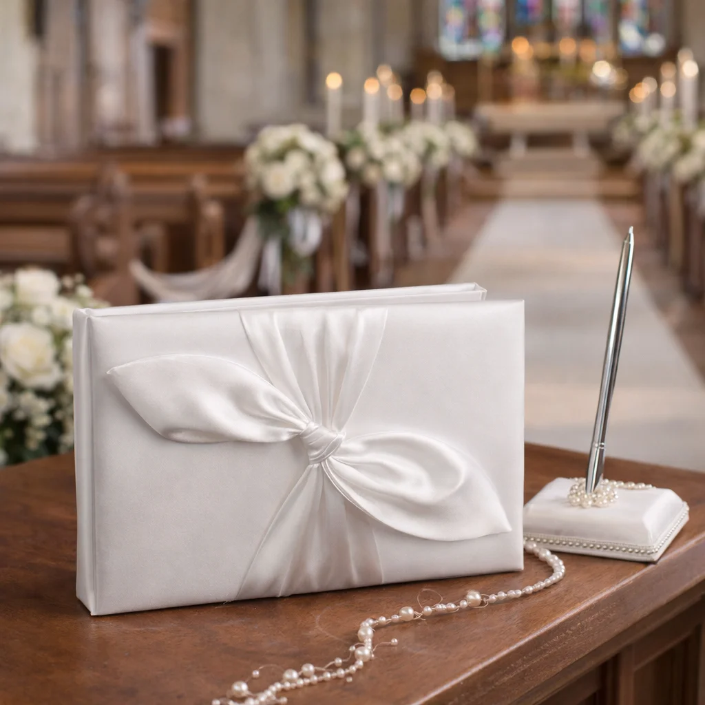 Love Knot Wedding Guest Book – Elegant Reception Keepsake Book - Wedding | Lily's Pad Studio