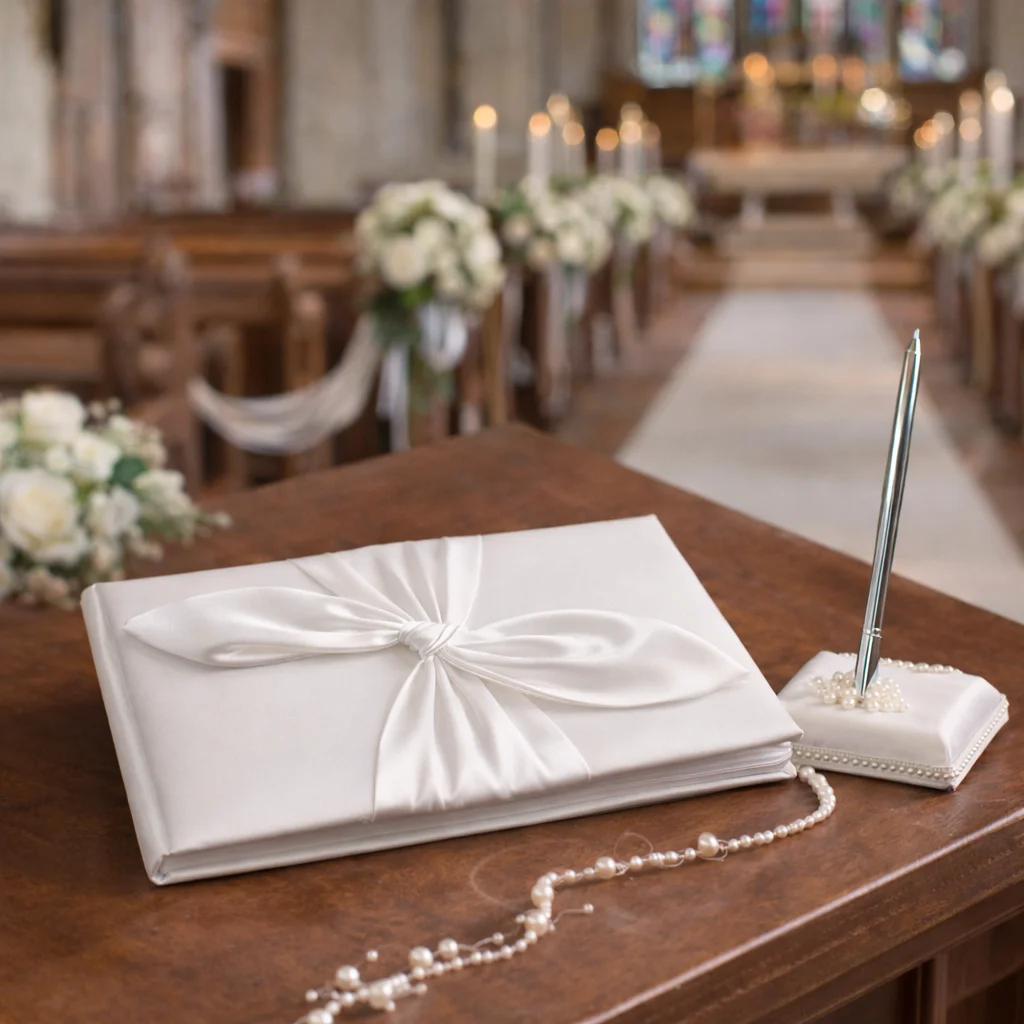 Love Knot Wedding Guest Book – Elegant Reception Keepsake Book - Image 2 | Lily's Pad Studio