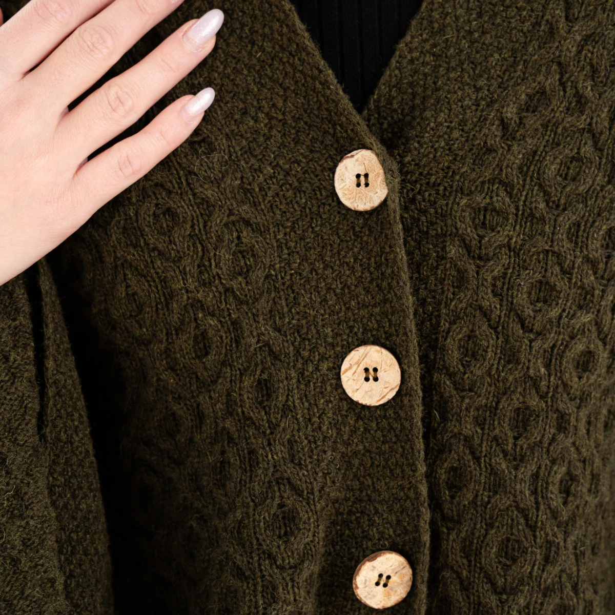 Luxurious Knit Lambswool Poncho – Classic Wool Blend Shawl Wrap - Image 9 | Lily's Pad Studio