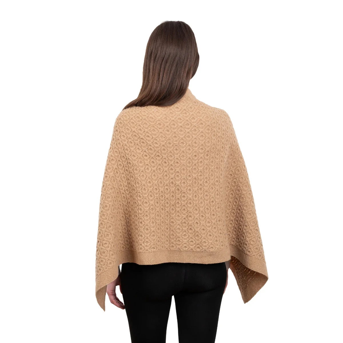 Luxurious Knit Lambswool Poncho – Classic Wool Blend Shawl Wrap - Image 18 | Lily's Pad Studio