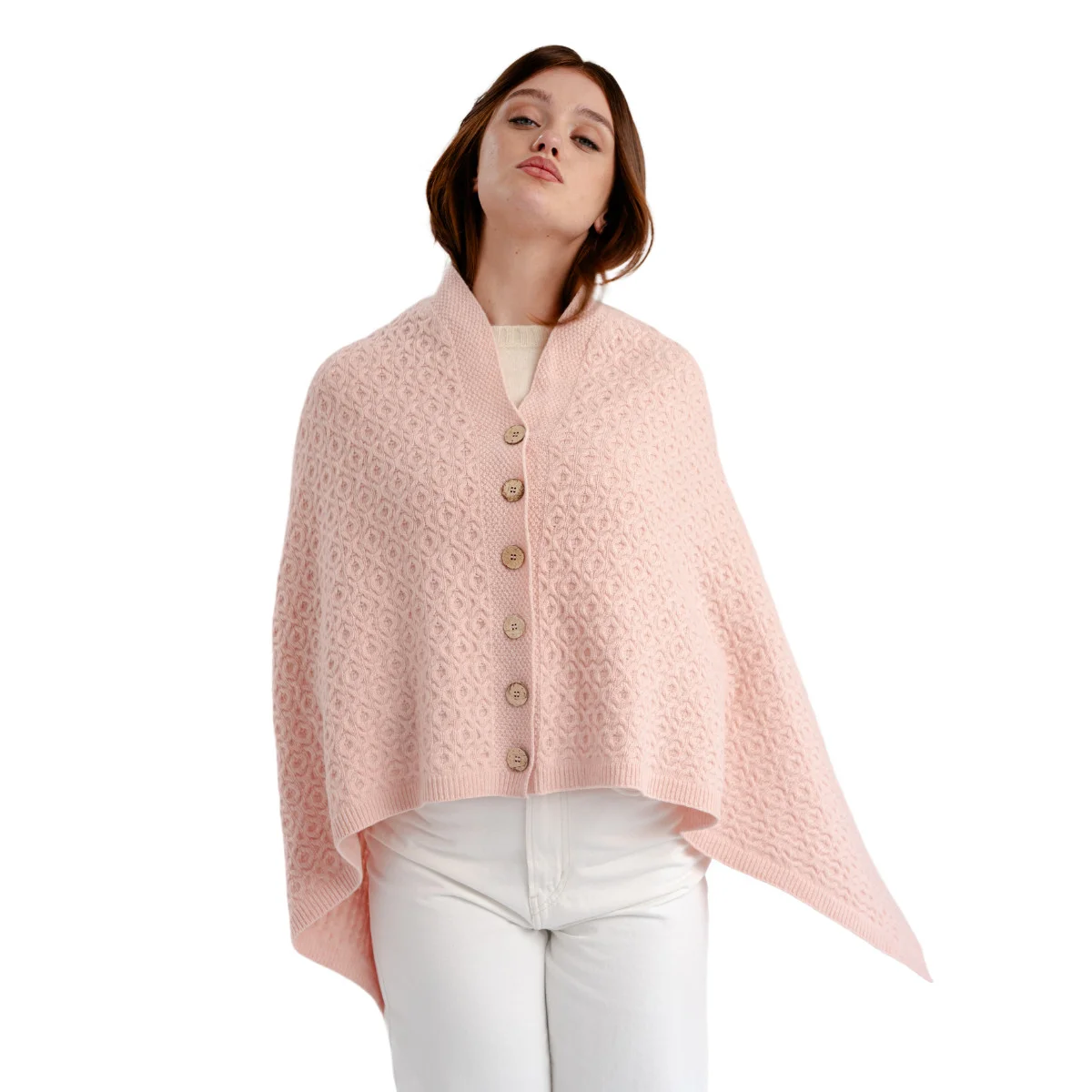 Luxurious Knit Lambswool Poncho – Classic Wool Blend Shawl Wrap - Image 20 | Lily's Pad Studio