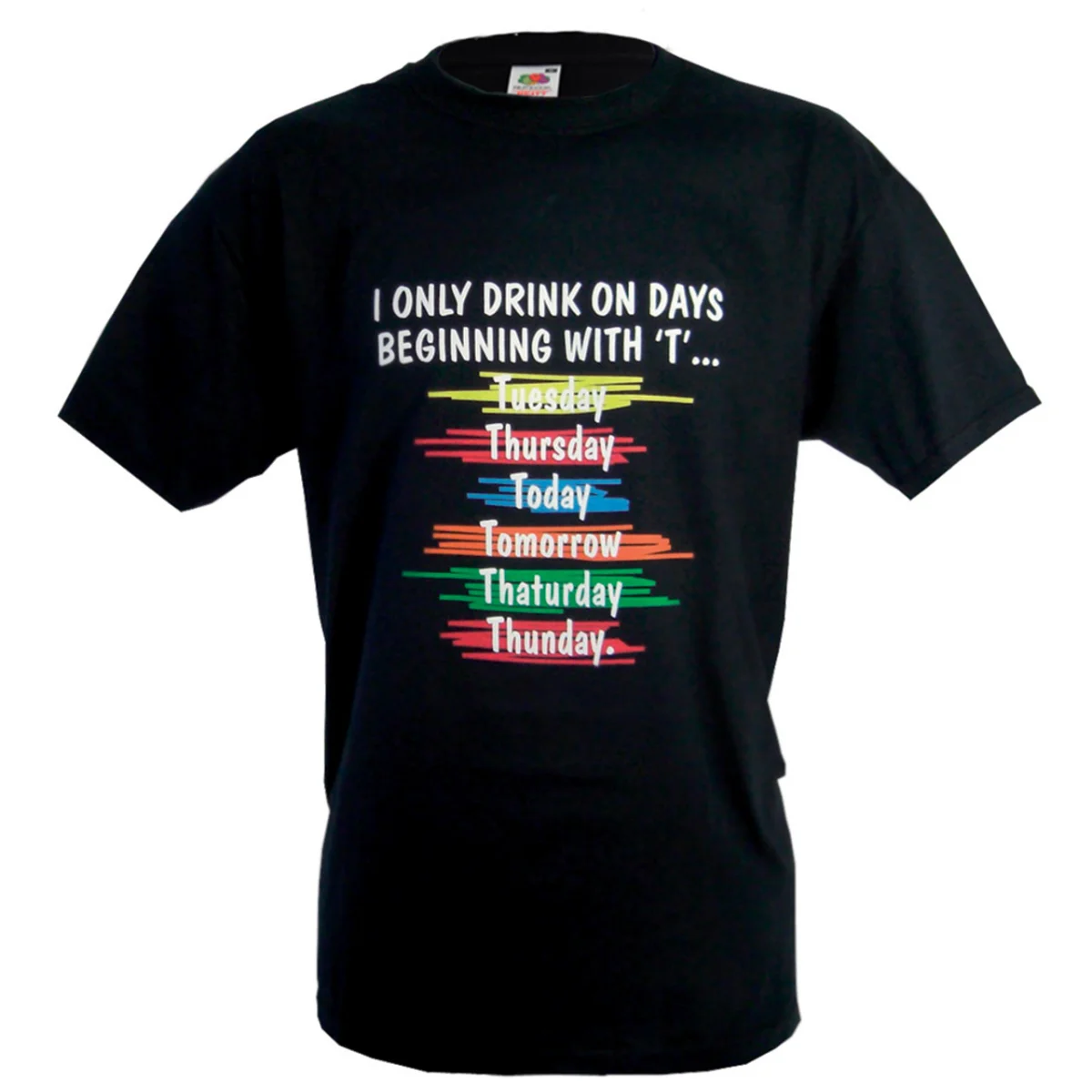 Men's Black "Drinking Days" T-Shirt - 100% Cotton Novelty - Image 1 | Lily's Pad Studio