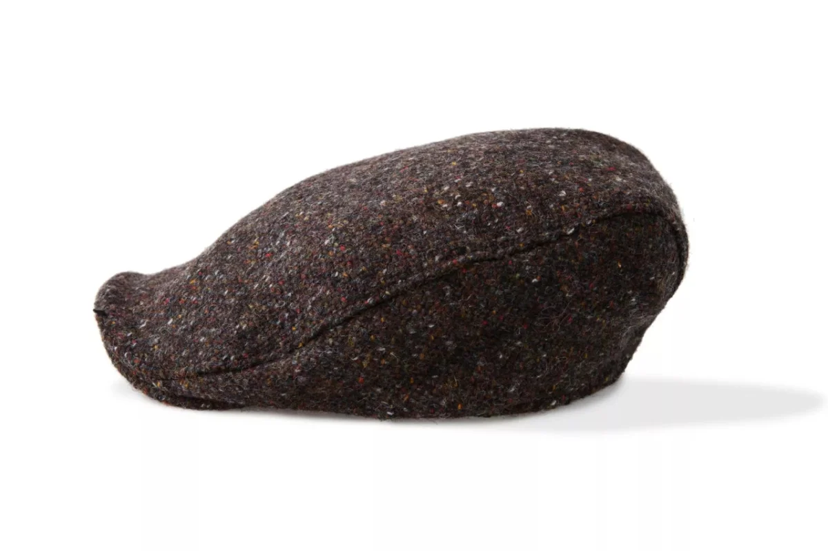 Men's Chocolate Brown Donegal Tweed Newsboy Cap | Lily's Pad Studio