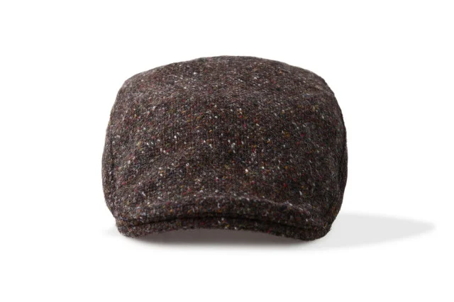 Men's Chocolate Brown Donegal Tweed Newsboy Cap - Image 2 | Lily's Pad Studio
